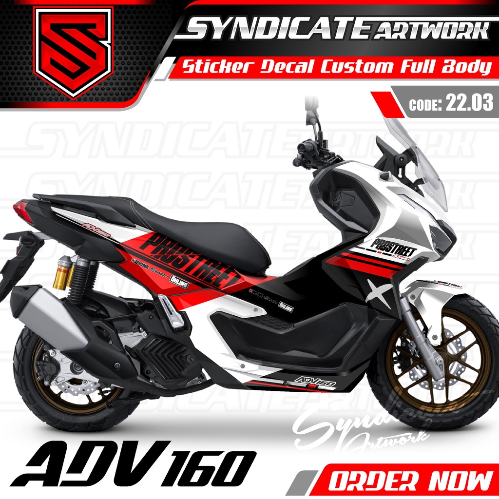 Jual Decal Stiker ADV 160 cc Hologram Sticker Full Body Motif PROSTREET ...