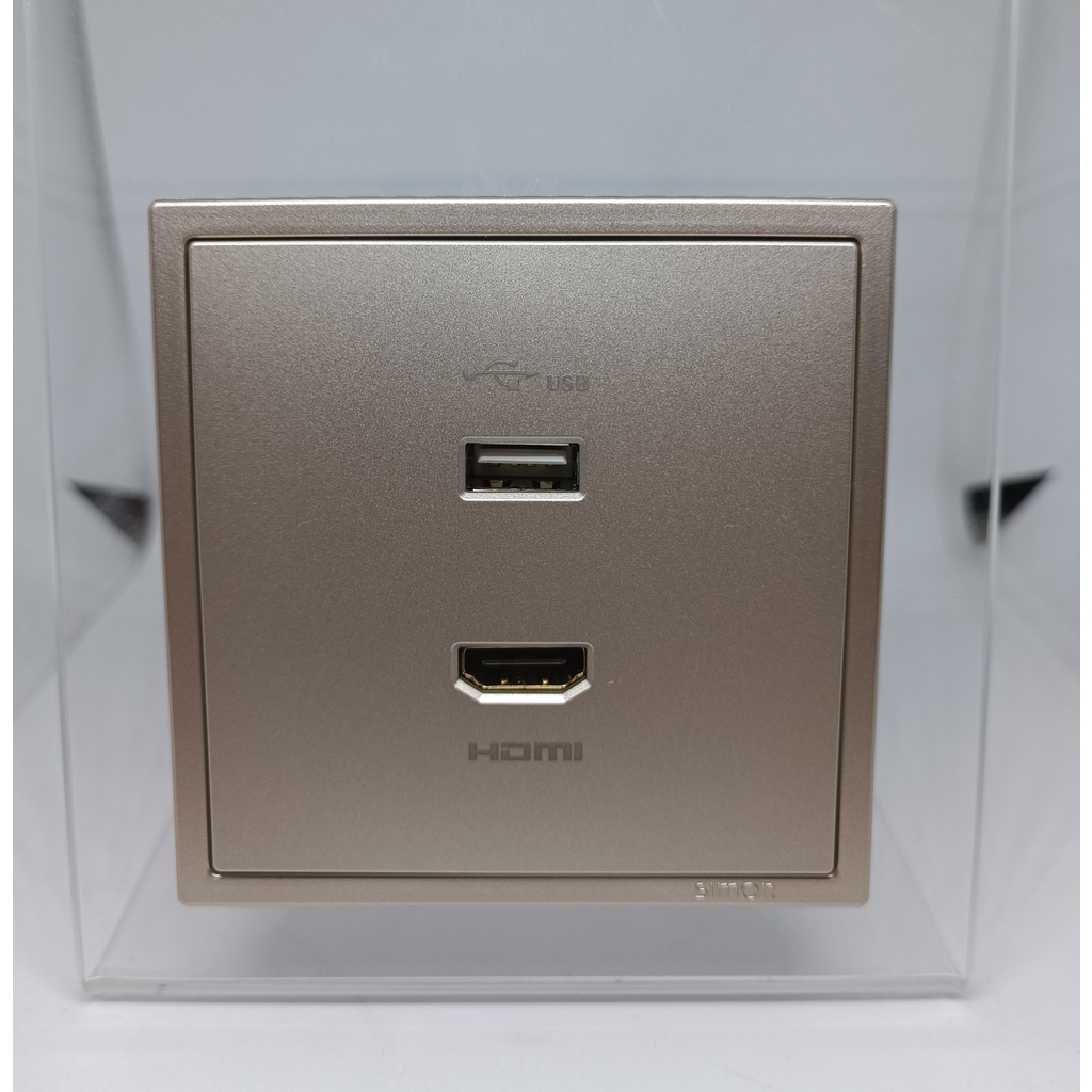 Jual SIMON I7 CHAMPAGNE OUTLET USB/HDMI | Shopee Indonesia