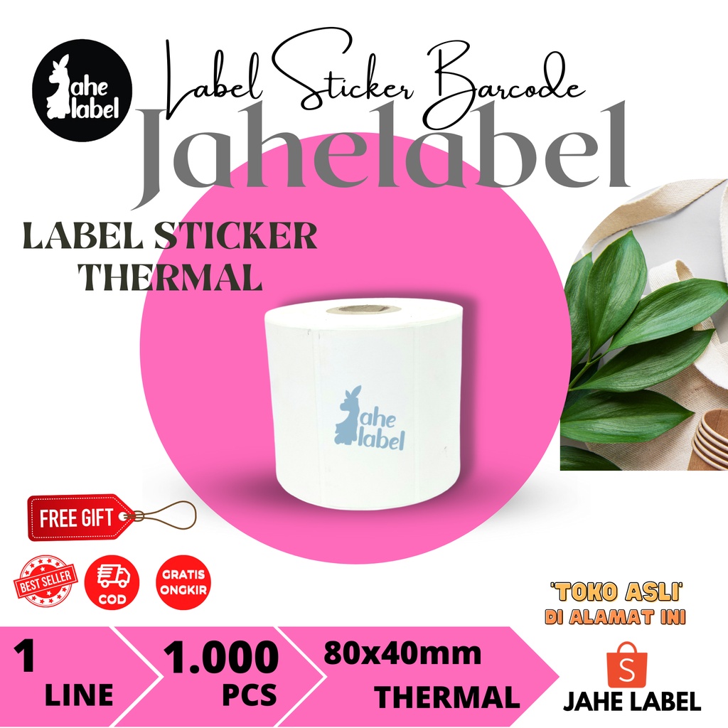 Thermo Label 80x40mm (1 Rol) - Sterk Klevende Thermische Etiketten