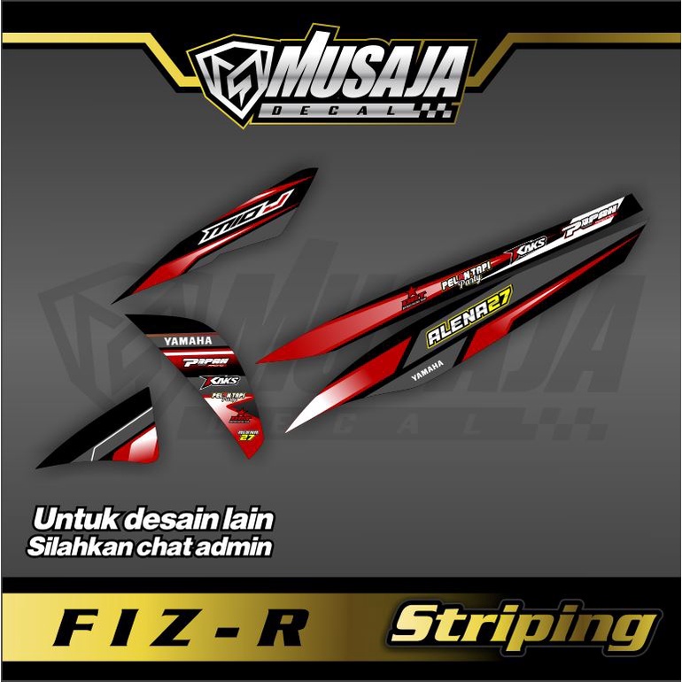 Jual Striping stiker MIO J racing merah hitam transparant | Shopee ...