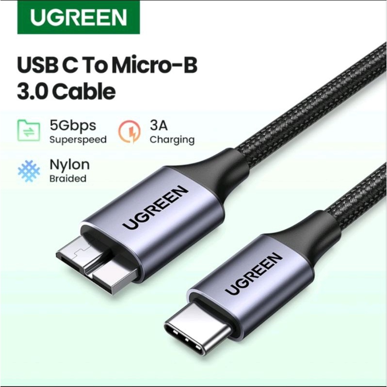 Jual Ugreen Kabel Micro B Usb 3.0 To Type C Thunderbolt 3 Fast - Ugreen ...