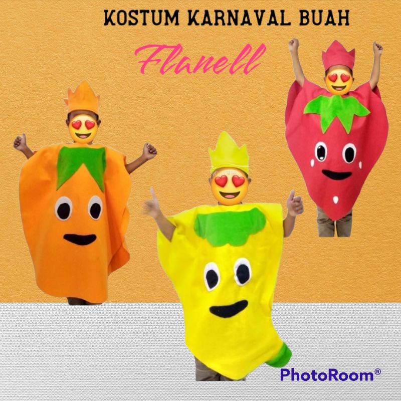 Jual kostum buah / baju karnaval / baju / baju spoundbound/flanell ...