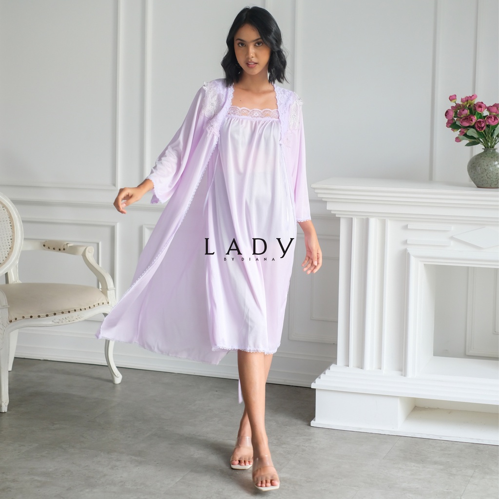 Jual Ladybydiana Kimberly Sleepwear Lingerie Sexy Night Dress Baju Tidur Malam Satin Non Busui