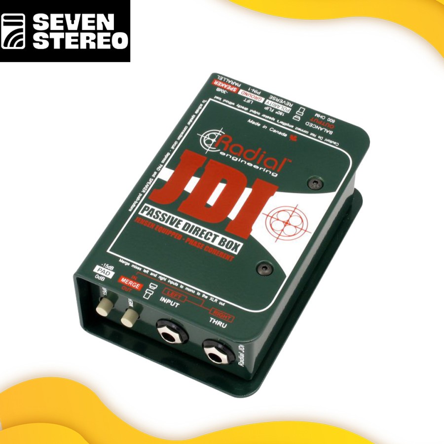 Chord Passive Direct Injection Box Di-P1 RF Filter Ground Lift Pad Thru