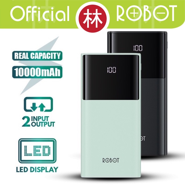 Jual Robot RT190S Powerbank 10000mAh LED Display Dual Input Output Type C Micro New RT190