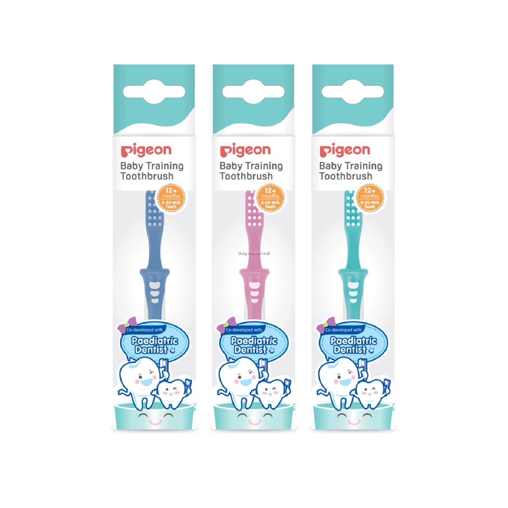 Pigeon Baby Training Toothbrush 3in1 Set Lesson Stage Sikat Gigi  Anak Bayi Tahap