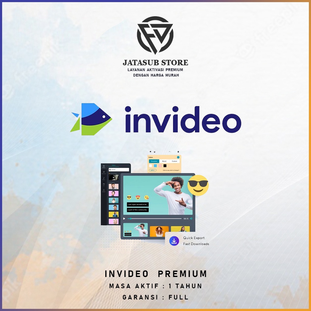 Jual InVideo Premium Unlimited Download 1 Tahun Murah Bergaransi