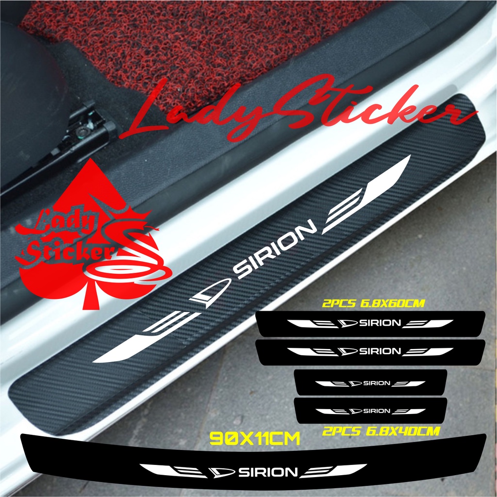 Jual 5pcs Sticker Sill Plate Carbon 3d Mobil Sirion Sticker Karbon 3d