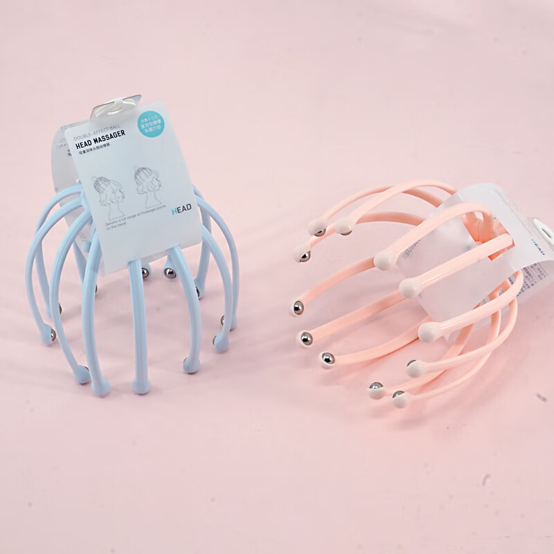 Jual DENPASAR MINISO Roller Heads Scalp Massager with Two Set Rolling