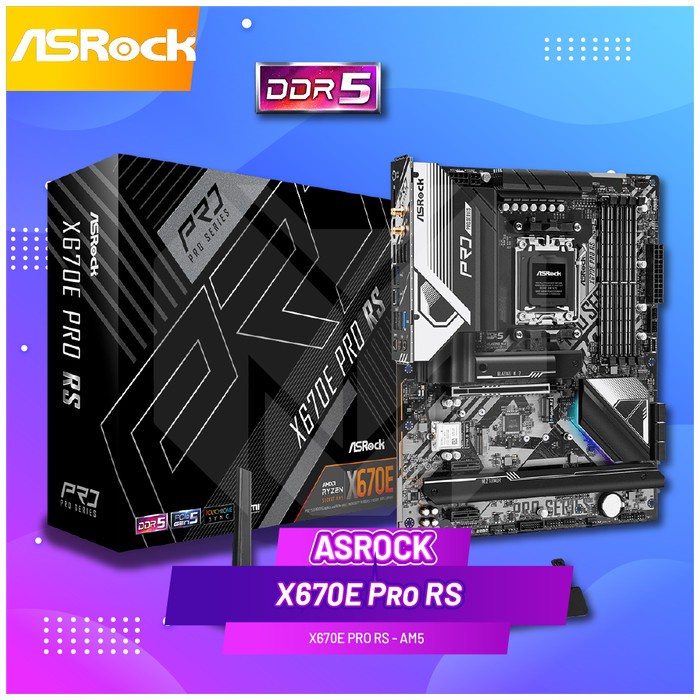 Jual Asrock X670e Pro Rs Amd Am5 X670 Ddr5 Motherboard Shopee Indonesia