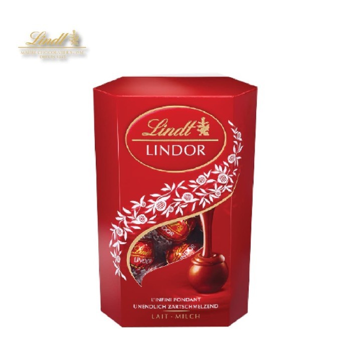 Jual Lindt Lindor Cornet Milk Chocolate 200gr Shopee Indonesia