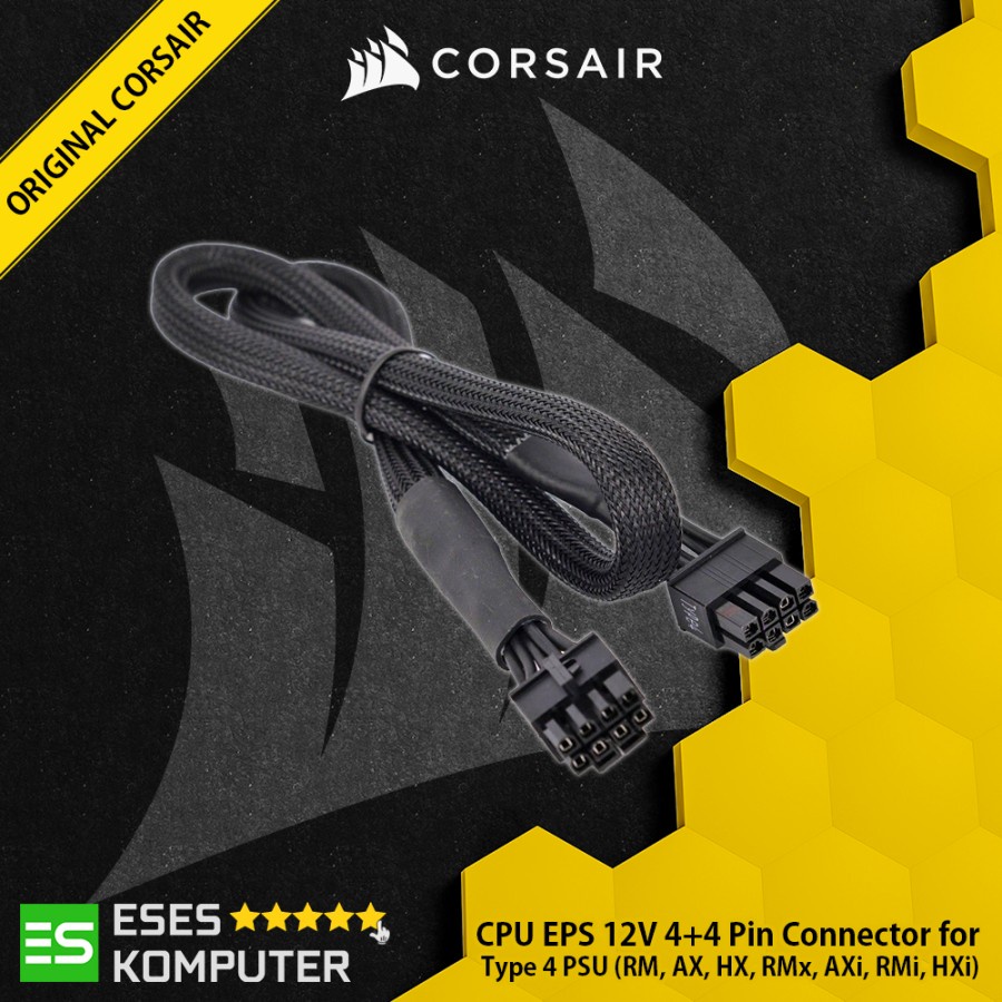 Jual Kabel Modular Psu Corsair Cpu Eps V Pin Sleeved Type Original Shopee Indonesia