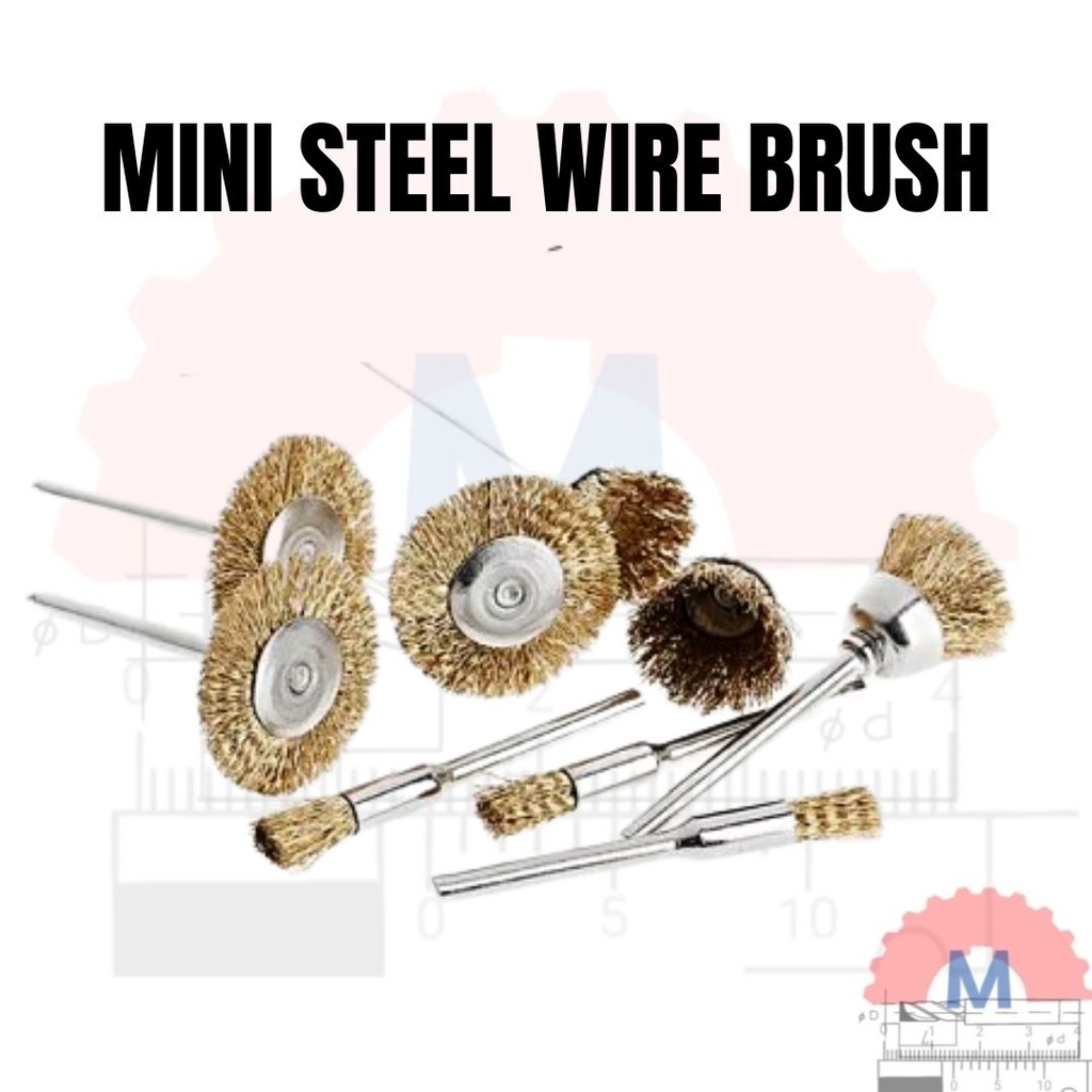 Jual Mini Steel Wire Brush Polishing shank 3mm Sikat Kawat Gerinda Mini ...