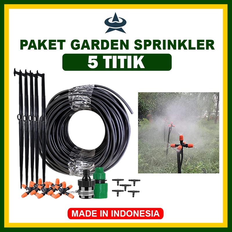 Jual Gemuk Paket Selang Air Hidroponik 5 Titik Paket Garden Sprinkler