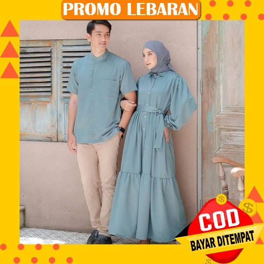 Jual Sarimbit Nrs Dimensions Light Blue Baju Couple Keluarga Muslim