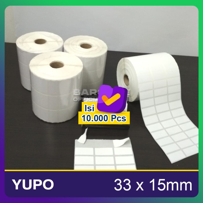 Jual Stiker Label Barcode 33 X 15 (3 Line) Kertas Sticker Label Yupo ...