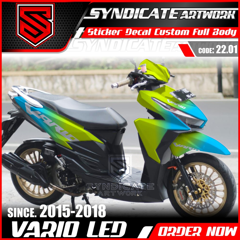 Jual Decal Stiker Motor Vario LED 125 dan 150 cc Tahun 2015 2016 2017