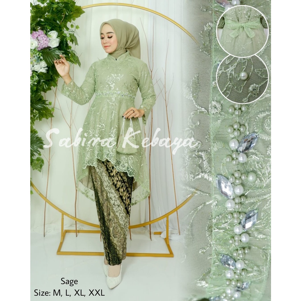 Jual TRENDY MODEL ATASAN KEBAYA BROKAT TILE TERBARU/COUPLAN WISUD