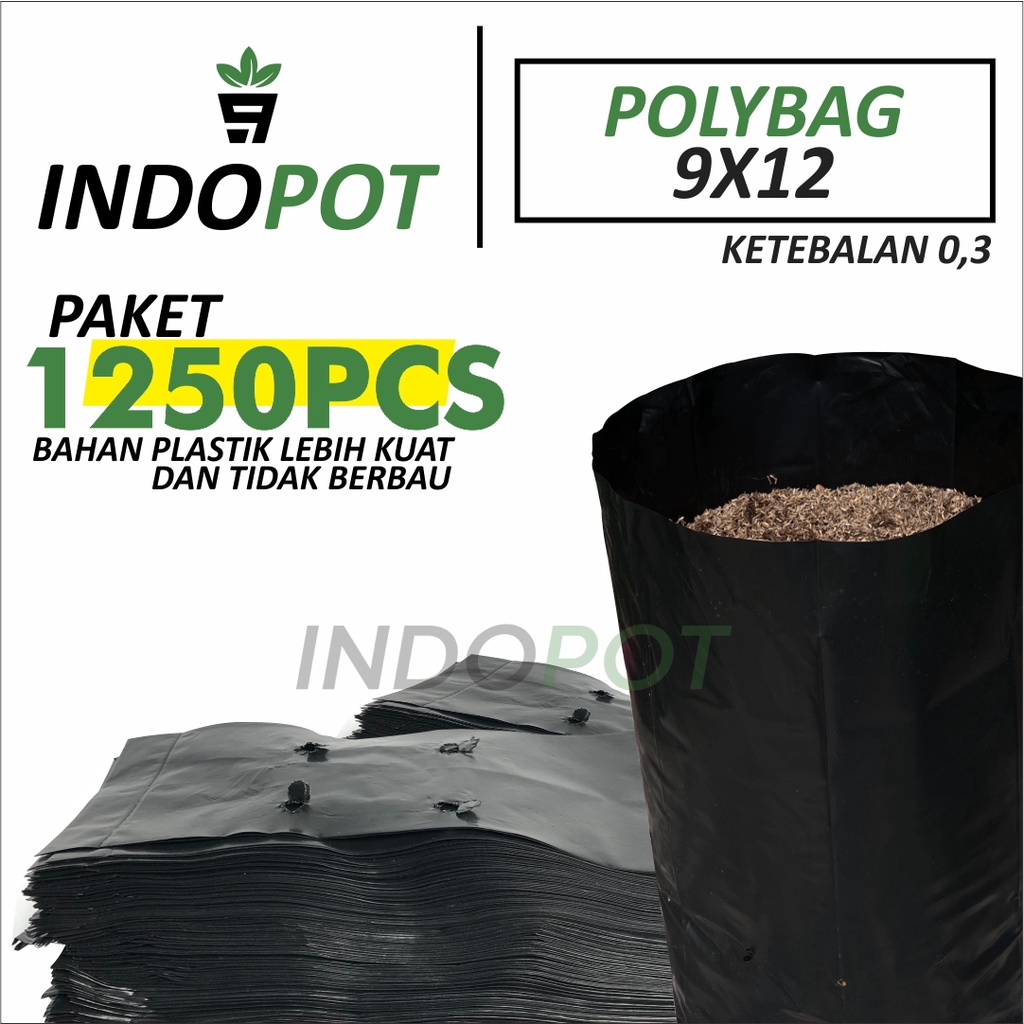Jual (1250PCS) Paket Polybag Planter Kecil 9x12 Polybag Semai Benih