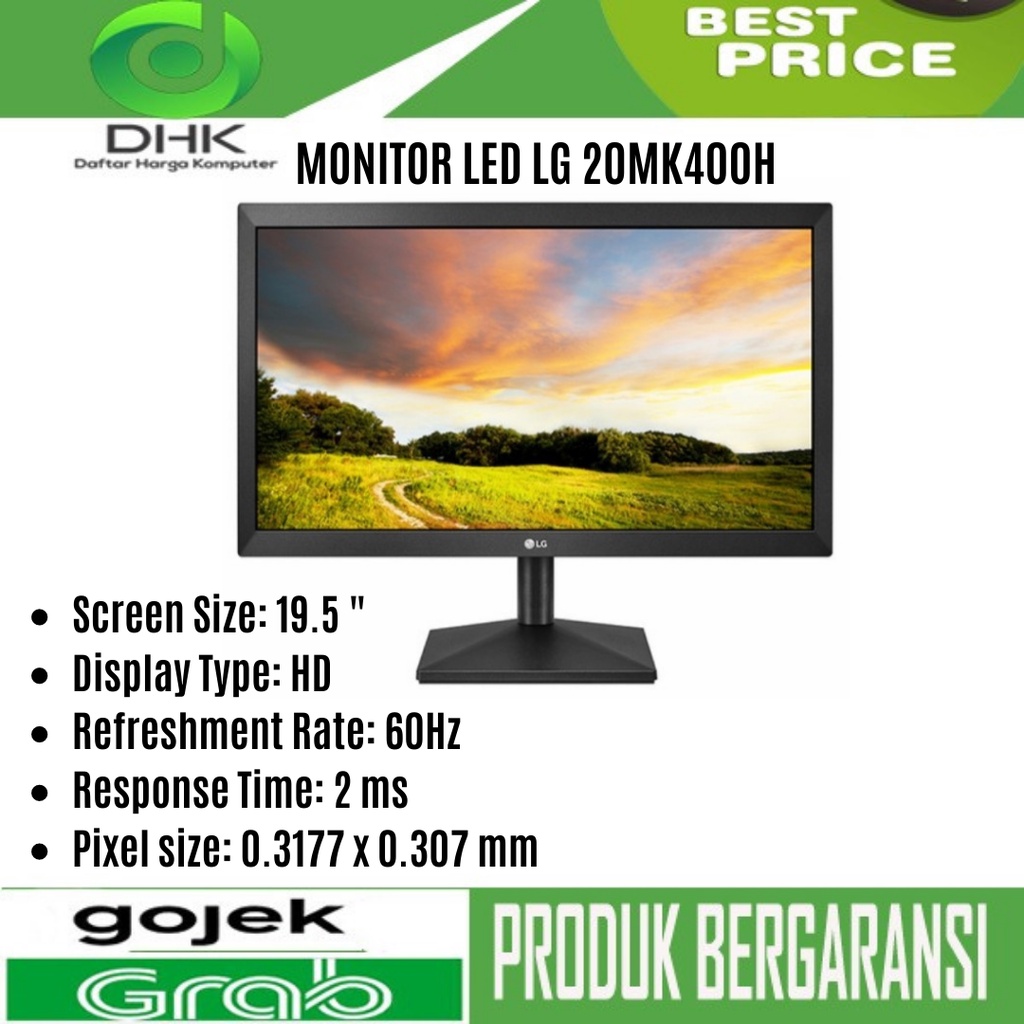 Monitor LED LG 20 20mk400h-b