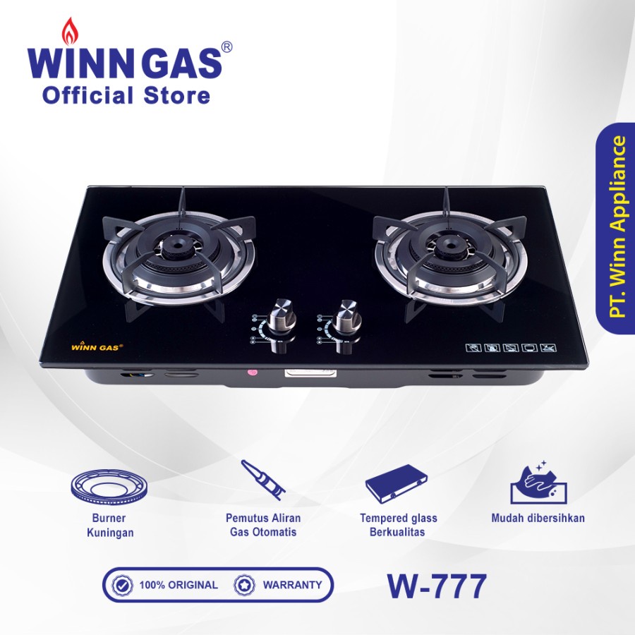 Jual Winn Gas W888 Glass Kompor Gas 2 Tungku di Seller Barat Daya