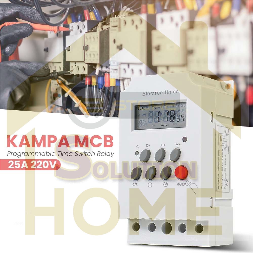 Jual HSS TOOLS - KAMPA MCB Power Timer Programmable Time Switch Relay ...