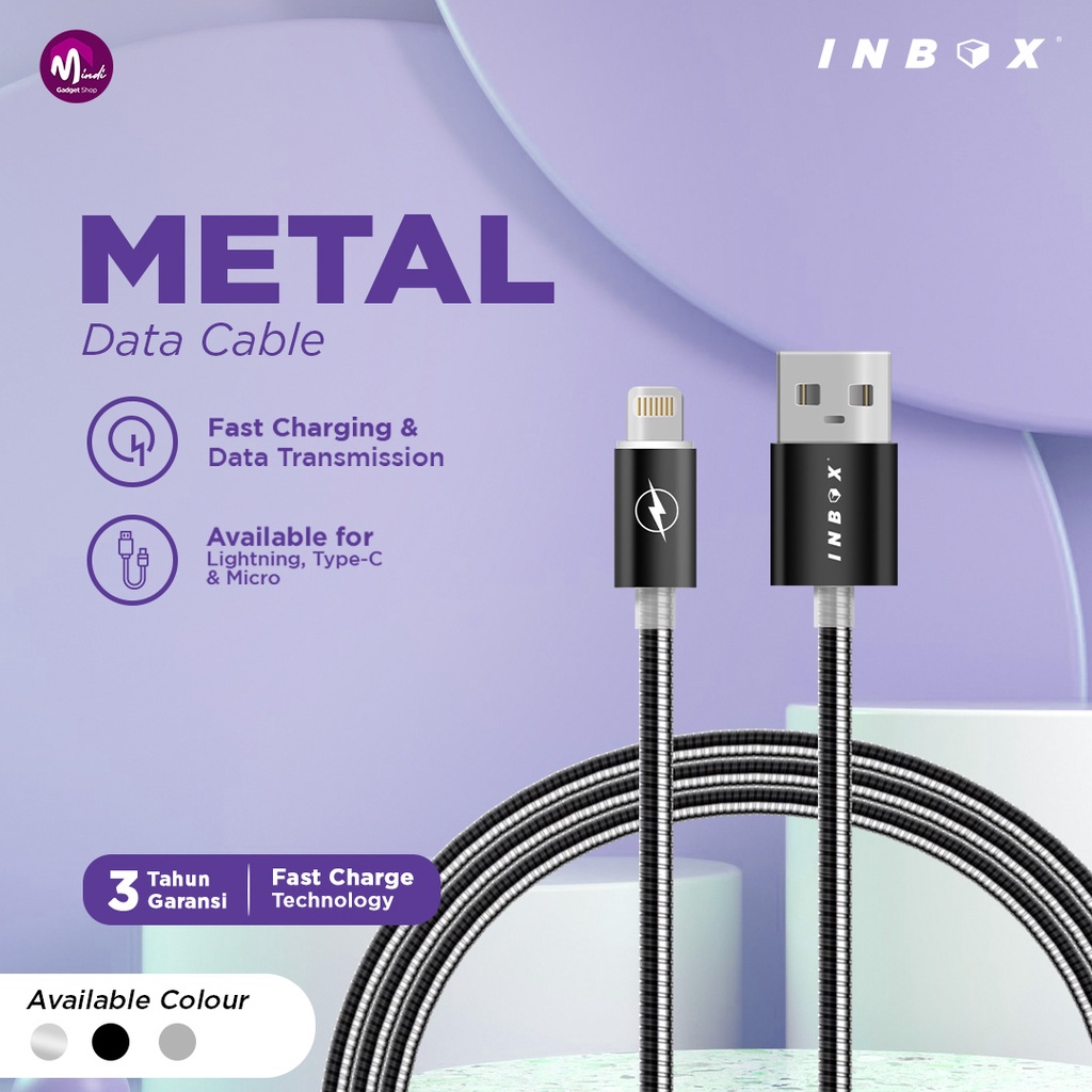 Jual Kabel Data | Kabel USB | Kabel Charger Inbox Metal Fast Charging ...