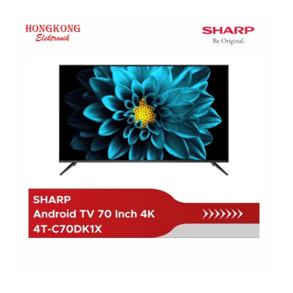 Jual LED TV 70 Inch SHARP Android TV 4K 4T-C70DK1X | Shopee Indonesia