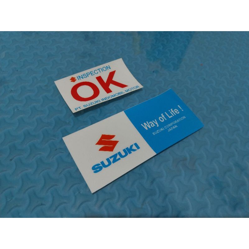 Jual STIKER SUZUKI OEM OK INSPECTION TEMPEL DALAM KACA | Shopee Indonesia