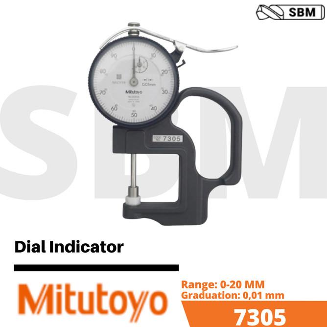 Jual Mitutoyo Dial Thickness Gauge Gage 7305 / Alat Ukur Ketebalan