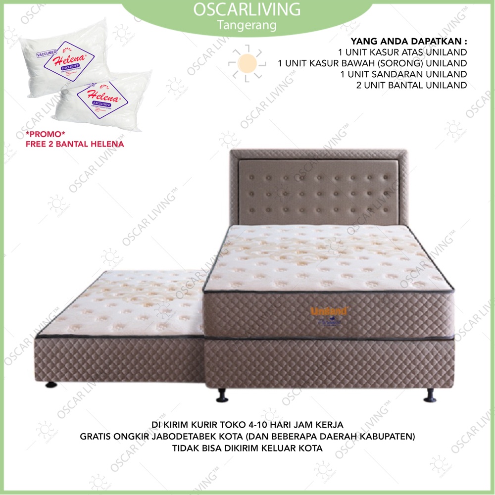 Jual Uniland 2in1 Paradise Kasur Springbed HB Sharon Spring Bed Atas ...