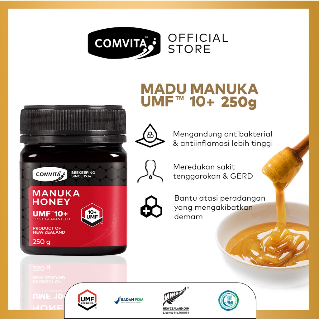 Jual Comvita 100% Manuka Honey UMF 10+ 250g | Madu Asli Murni Alami ...