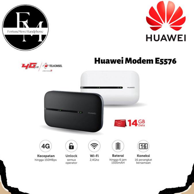 Jual Mifi Router Modem Wifi 4g Huawei E5576 Telkomsel Unlock Free 14gb