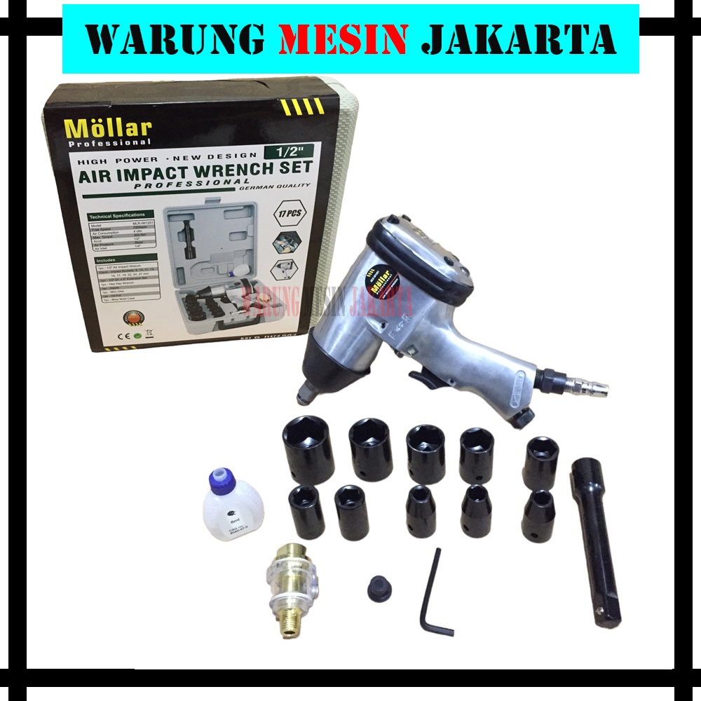 Jual Air Impact Wrench Kit Mollar Alat Buka Ban Mobil Shopee Indonesia