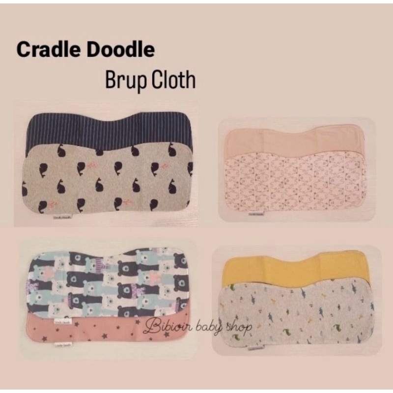 Jual Cradle Doodle Burp Cloth - Organic Cotton / 2 Pack | Shopee Indonesia