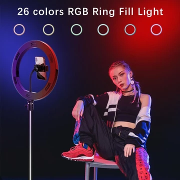 Ringlight Selfie Vlog LED Rgb 26CM 33CM Lampu Selfie Tiktok Vlogger LED Rainbow