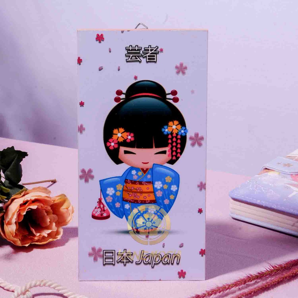 Jual Kanemochi Hiasan Dinding Geisha Kayu Pajangan Dinding Kayu Kanemochi Souvenir Khas 