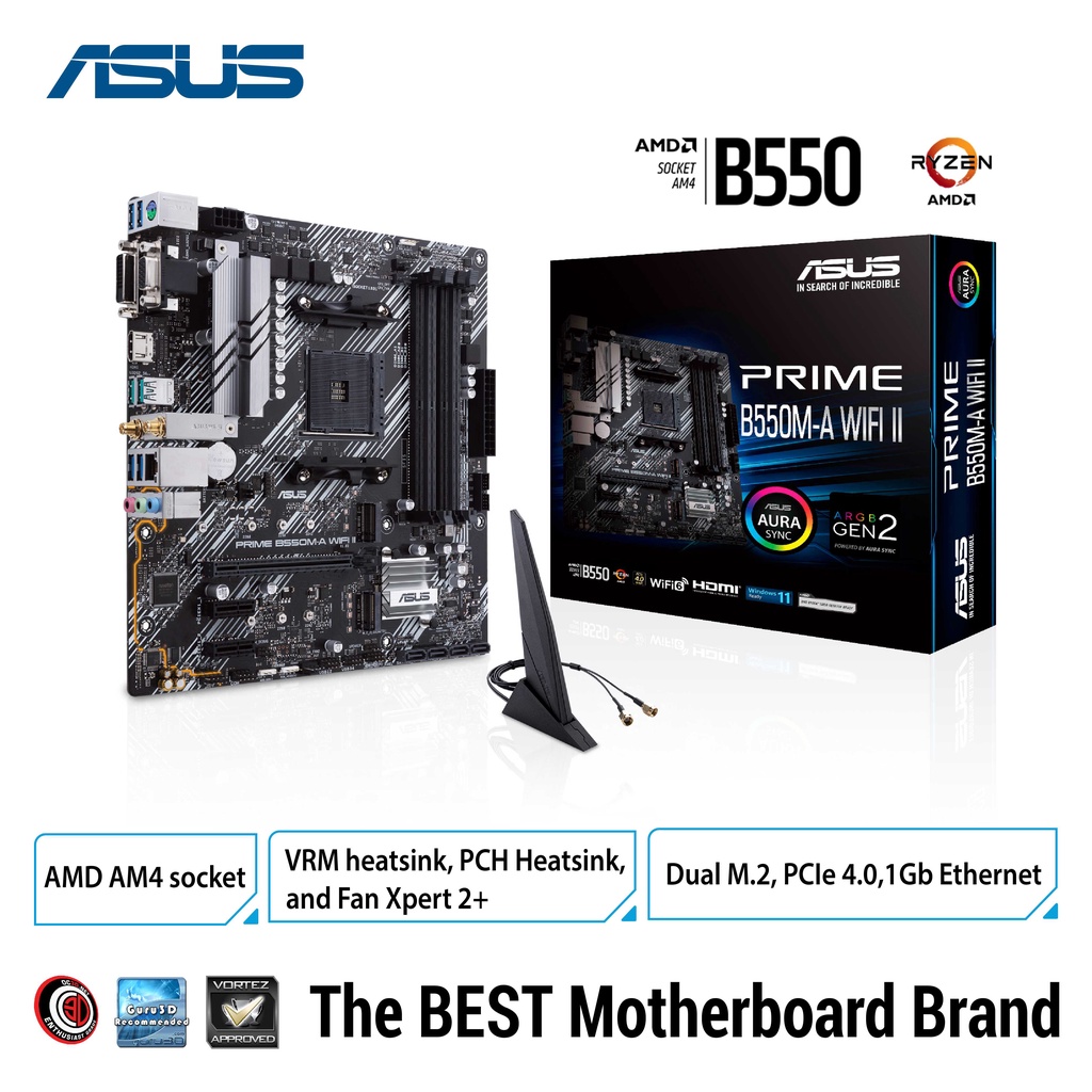 Jual ASUS PRIME B550M-A WIFI II | Motherboard AMD B550 Ryzen AM4 Micro ...