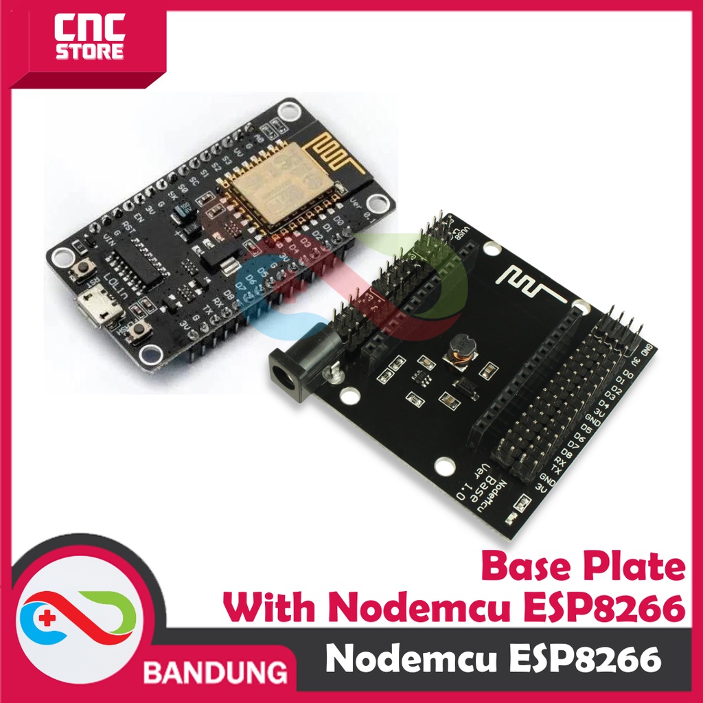 Jual NODEMCU ESP8266 LUA WIFI V3 4MB 32MBITS CH340 WITH BASE PLATE ...