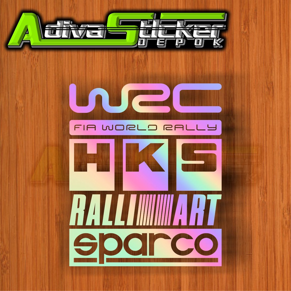 Jual stiker sticker mobil set racing wrc ralliart hks set | Shopee ...