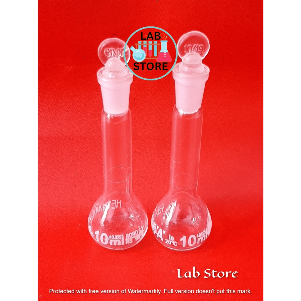 Jual Labu ukur 10ml Herma / Volumetric Flask 10ml Herma / Labu ukur ...