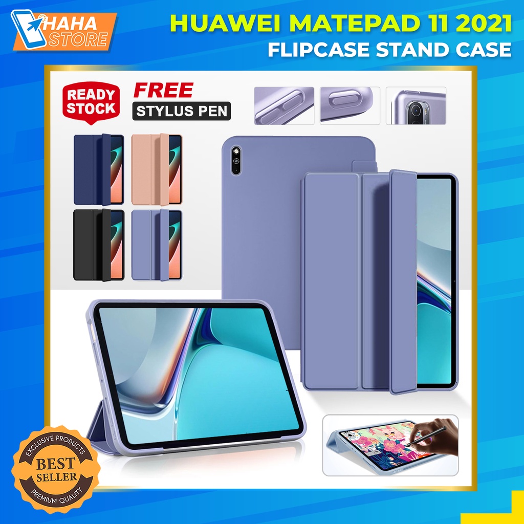 Fodera Premium Per Huawei MatePad 11 (2021) Con Pennino Incluso – Elegante Cover In Pelle PU Con Portapenne, Sottile E Pieghevole (Marrone)