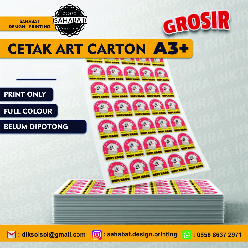 Jual Print A3 Cetak A3 Murah Art Carton 210 310 1 Sisi 2