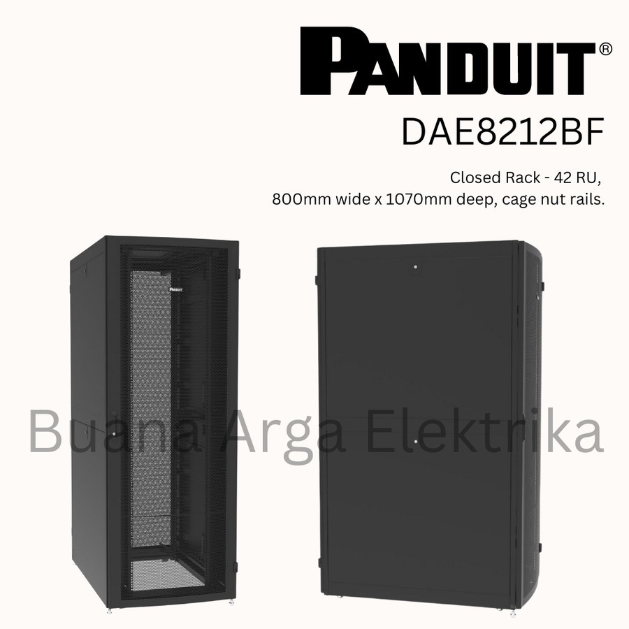Jual PANDUIT Net Verse Closed Rack DAE8212BF 42 RU - 800mm x 1070mm D ...