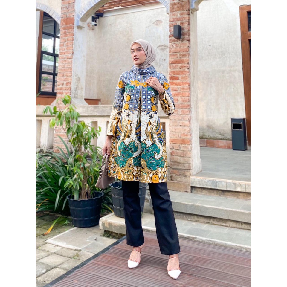 Jual Tunik Batik Wk Ii Atasan Batik Ii Baju Batik Wanita Shopee Indonesia