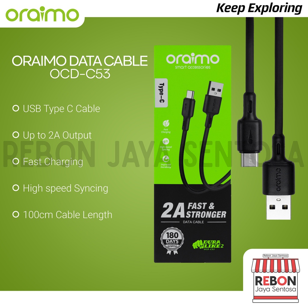 Jual Kabel Data Oraimo Type C Ocd C Shopee Indonesia