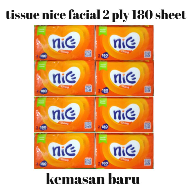 Jual tissue nice facial 2ply 180 sheet (paket 6 pack) | Shopee Indonesia