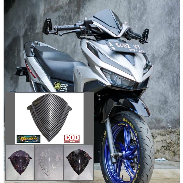 Jual Visor variasi universal honda vario new led bahan full akrilik pnp