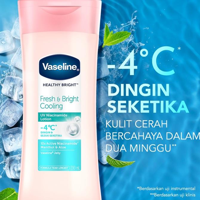 Jual Vaseline Lotion Healthy Bright Fresh & Bright Cooling 200ml ...