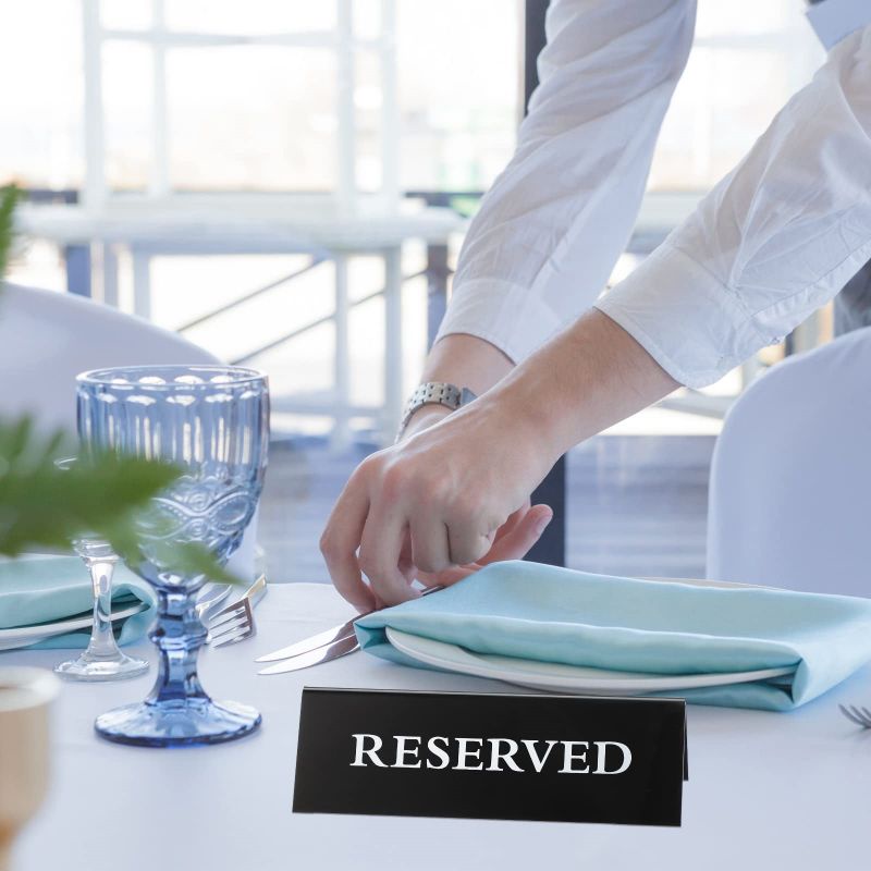 Jual Papan Reserved Acrylic Reserved Sign 20x7cm Papan Reservasi ...